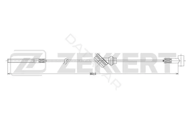 Трос ручника ZEKKERT BZ-1201
