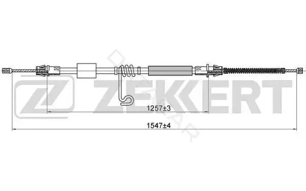 Трос ручника ZEKKERT BZ-1225