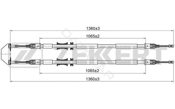 Трос ручника ZEKKERT BZ-1228