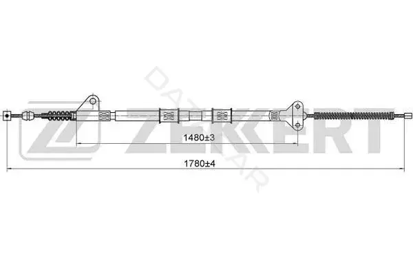 Трос ручника ZEKKERT BZ-1236