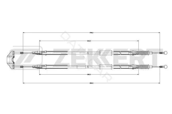 Трос ручника ZEKKERT BZ-1254