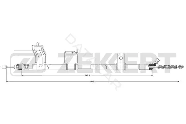 Трос ручника ZEKKERT BZ-1320