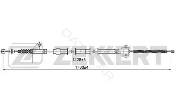 Трос ручника ZEKKERT BZ-1361