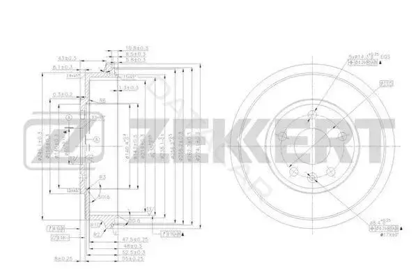Тормозной барабан ZEKKERT BS-6180