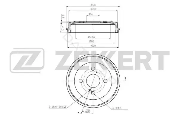 Тормозной барабан ZEKKERT BS-6465