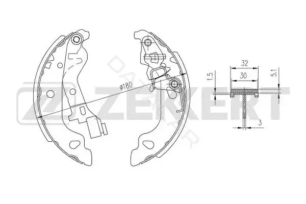 Барабанные колодки ZEKKERT BK-4008