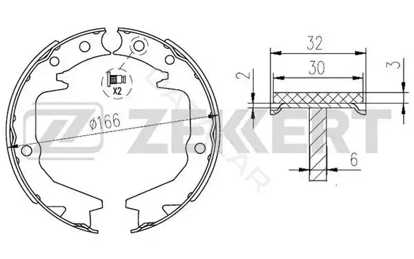 Барабанные колодки ZEKKERT BK-4280
