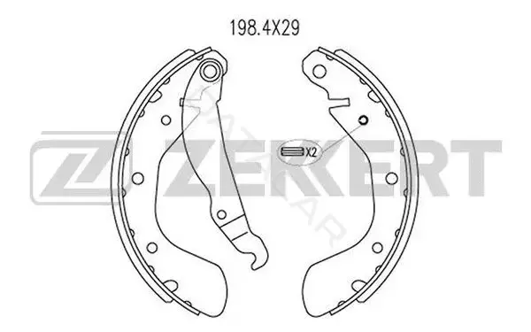 Барабанные колодки ZEKKERT BK-4286