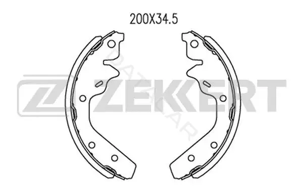 Барабанные колодки ZEKKERT BK-4292
