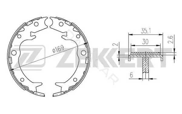 Барабанные колодки ZEKKERT BK-4298