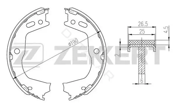 Барабанные колодки ZEKKERT BK-4310