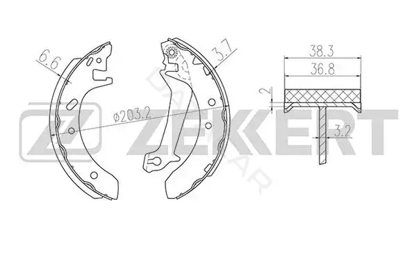 Барабанные колодки ZEKKERT BK-4319