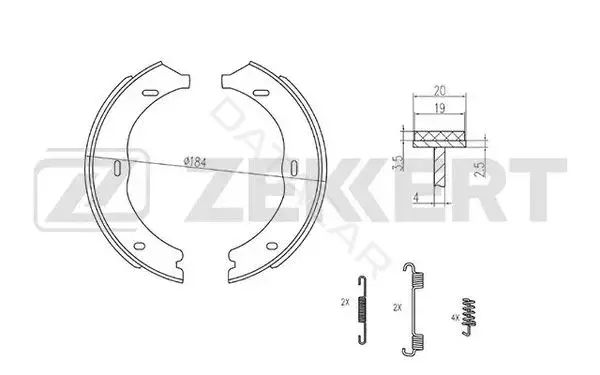 Барабанные колодки ZEKKERT BK-4323