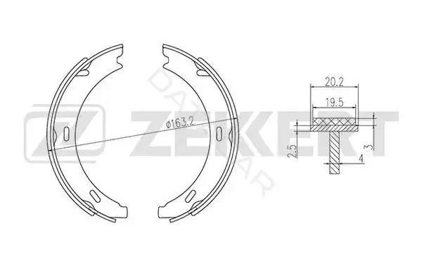Барабанные колодки ZEKKERT BK-4336