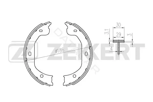 Барабанные колодки ZEKKERT BK-4354