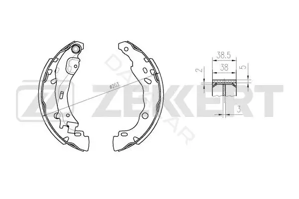 Барабанные колодки ZEKKERT BK-4365
