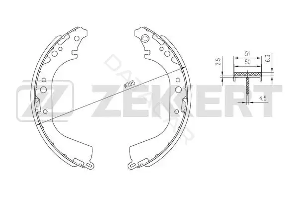 Барабанные колодки ZEKKERT BK-4372