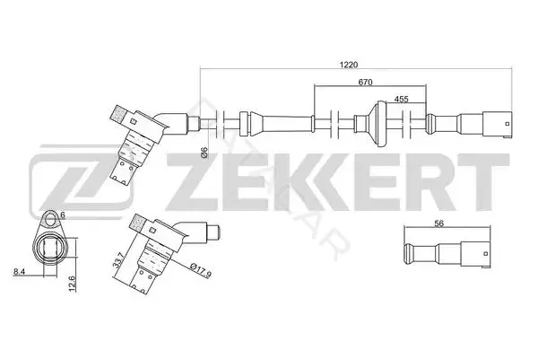 Датчик АБС ZEKKERT SE-6005