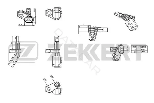 Датчик АБС ZEKKERT SE-6008