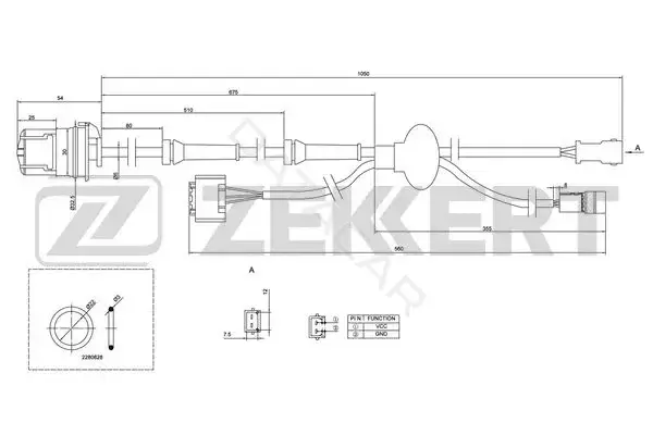 Датчик АБС ZEKKERT SE-6020
