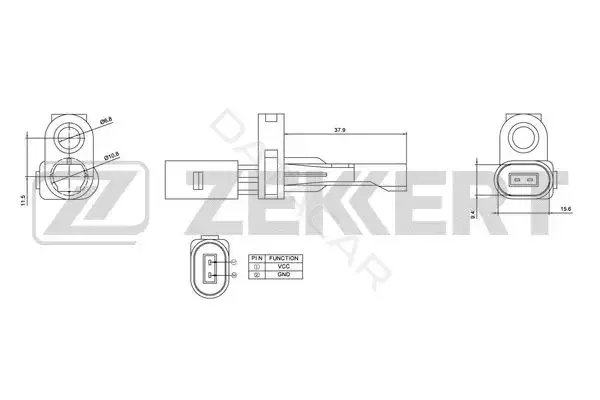 Датчик АБС ZEKKERT SE-6025
