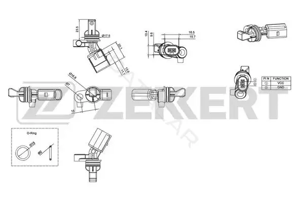 Датчик АБС ZEKKERT SE-6031