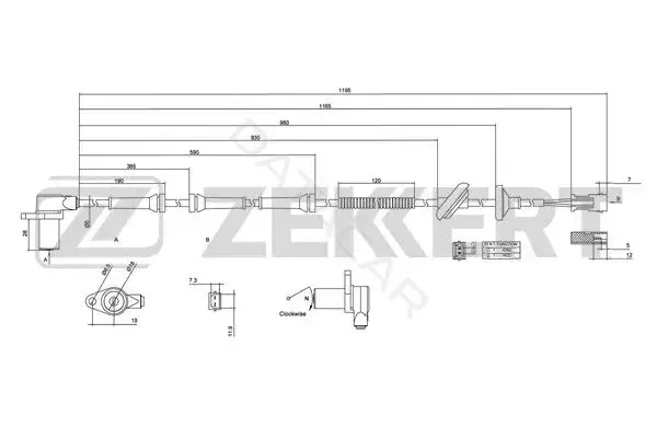 Датчик АБС ZEKKERT SE-6032