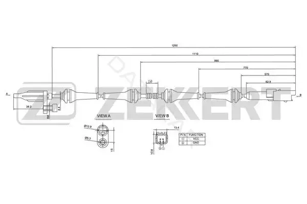 Датчик АБС ZEKKERT SE-6041