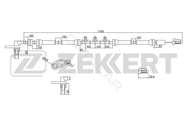 Датчик АБС ZEKKERT SE-6045