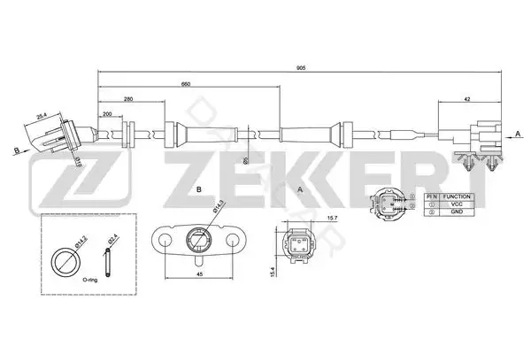 Датчик АБС ZEKKERT SE-6051