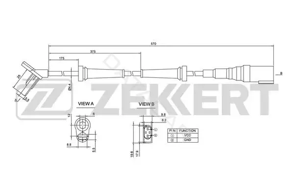 Датчик АБС ZEKKERT SE-6054