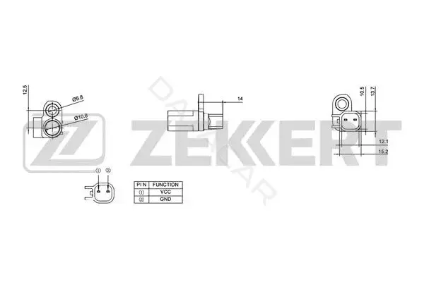 Датчик АБС ZEKKERT SE-6055