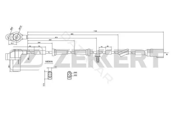 Датчик АБС ZEKKERT SE-6059