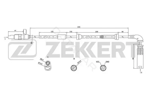 Датчик АБС ZEKKERT SE-6066