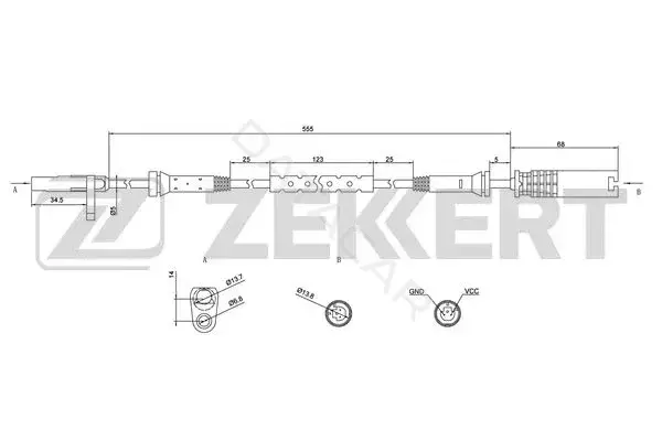 Датчик АБС ZEKKERT SE-6071