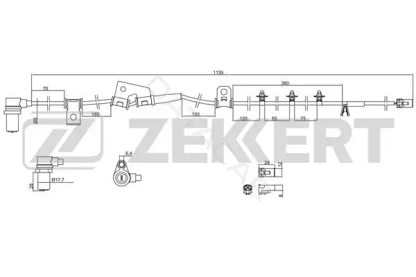 Датчик АБС ZEKKERT SE-6079