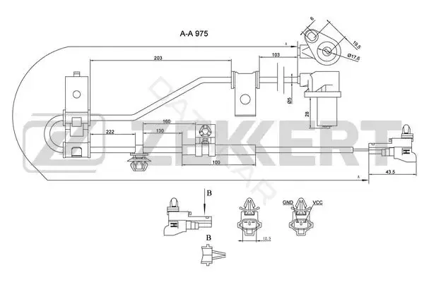 Датчик АБС ZEKKERT SE-6083