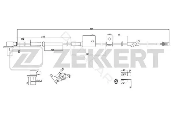 Датчик АБС ZEKKERT SE-6090