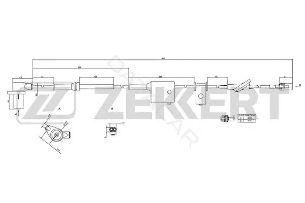 Датчик АБС ZEKKERT SE-6091