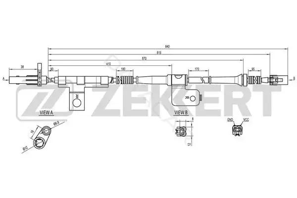 Датчик АБС ZEKKERT SE-6099