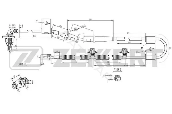 Датчик АБС ZEKKERT SE-6101