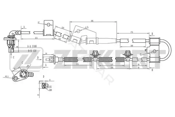 Датчик АБС ZEKKERT SE-6103