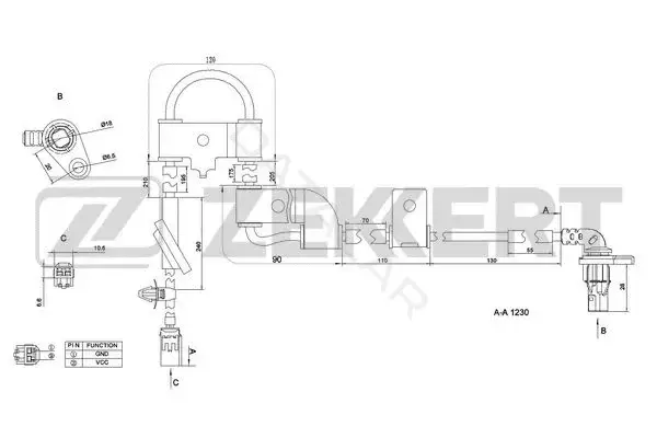 Датчик АБС ZEKKERT SE-6104