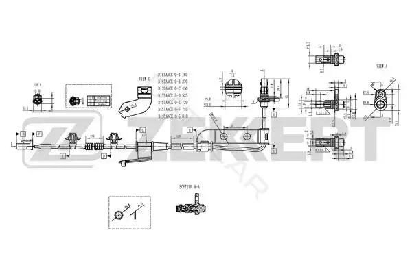 Датчик АБС ZEKKERT SE-6106