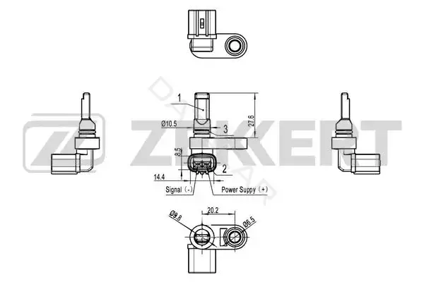 Датчик АБС ZEKKERT SE-6111