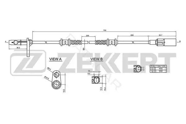 Датчик АБС ZEKKERT SE-6132