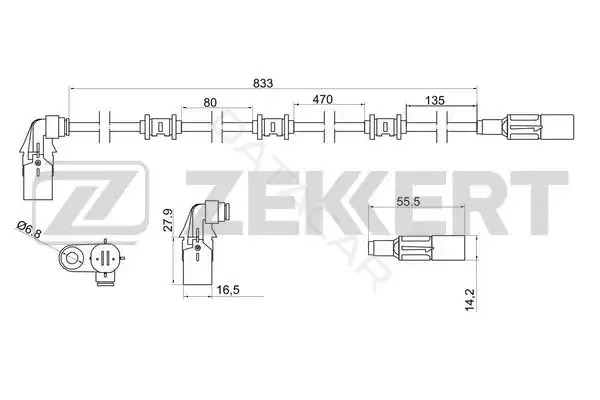 Датчик АБС ZEKKERT SE-6133