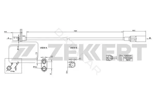 Датчик АБС ZEKKERT SE-6140