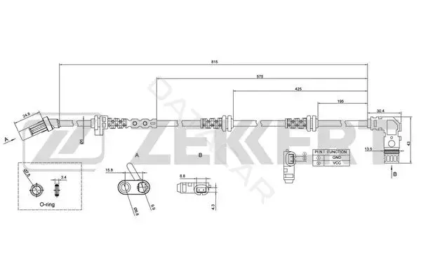 Датчик АБС ZEKKERT SE-6142