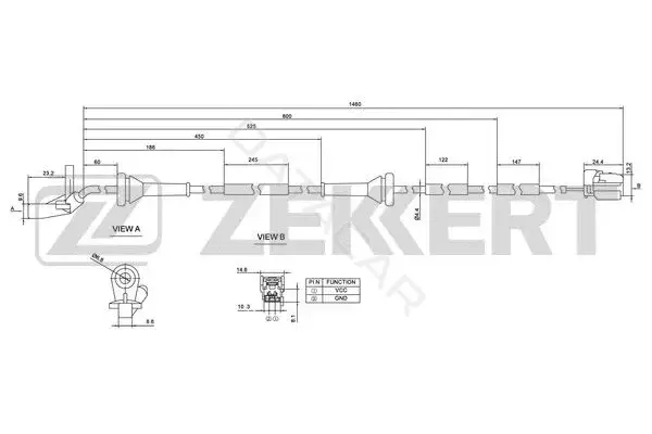 Датчик АБС ZEKKERT SE-6147